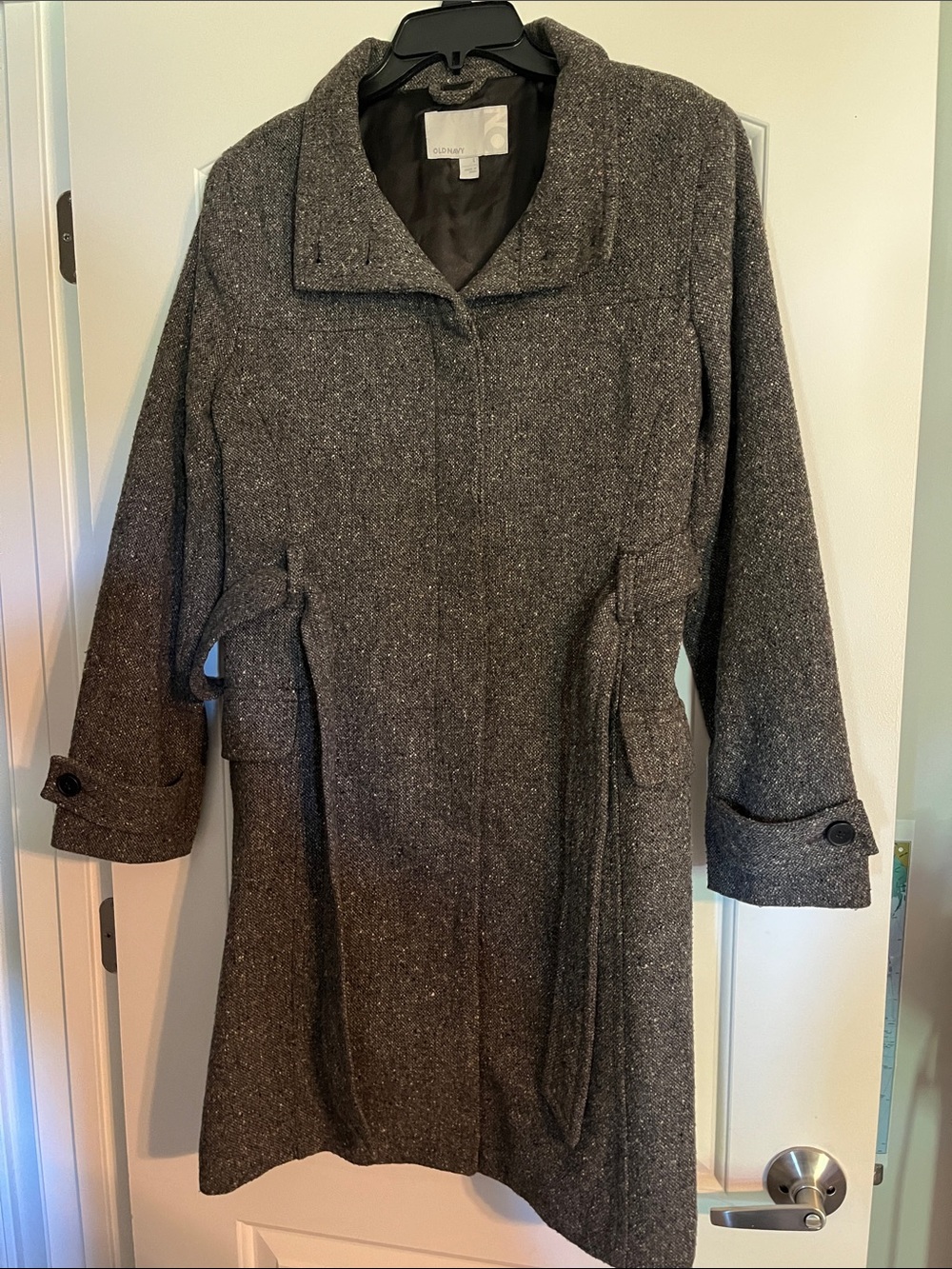 Old Navy Gray Wool-Blend Pea Coat Size Large